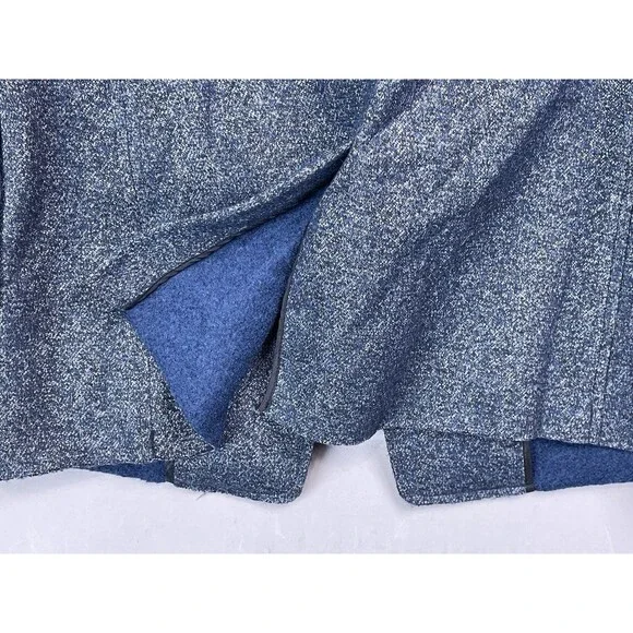 Banana Republic Women 8 Blazer Coat Wool Textured Knit Career Heathered Blue - Picture 12 of 13